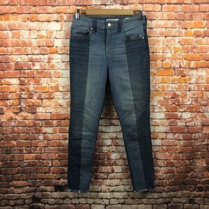 Levi's Womens Jeans 721 High Rise Skinny Japanese Denim Two Toned Raw Hem Sz 28